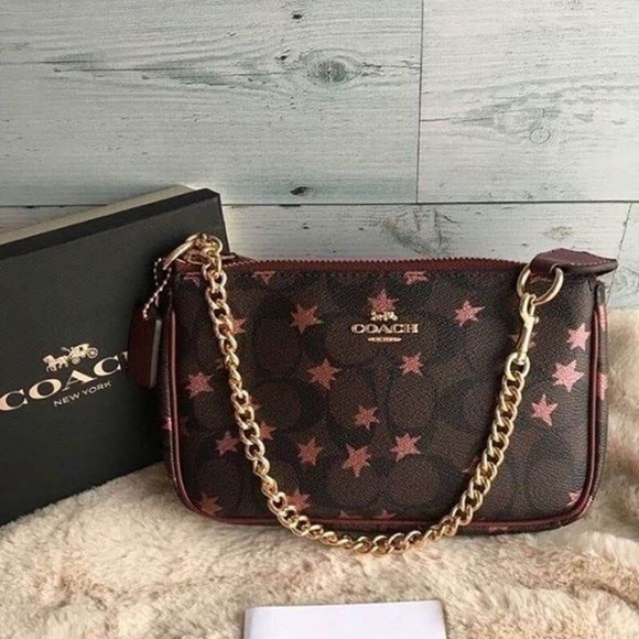 Coach Handbags - 🍒NWT🍒 COACH SIGNATURE SHINY STAR LG WRISTLET 19